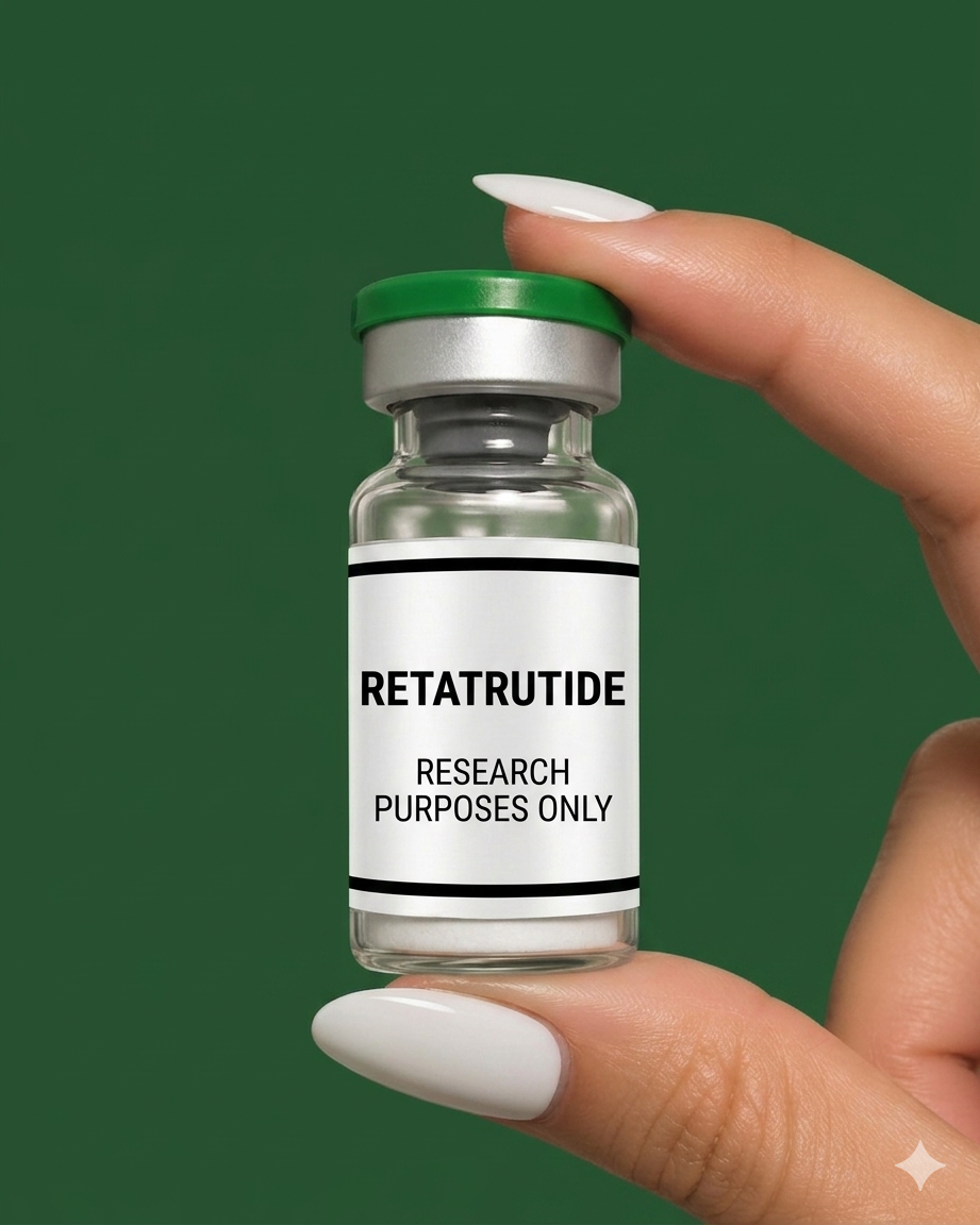 Lyophilized research peptide vial